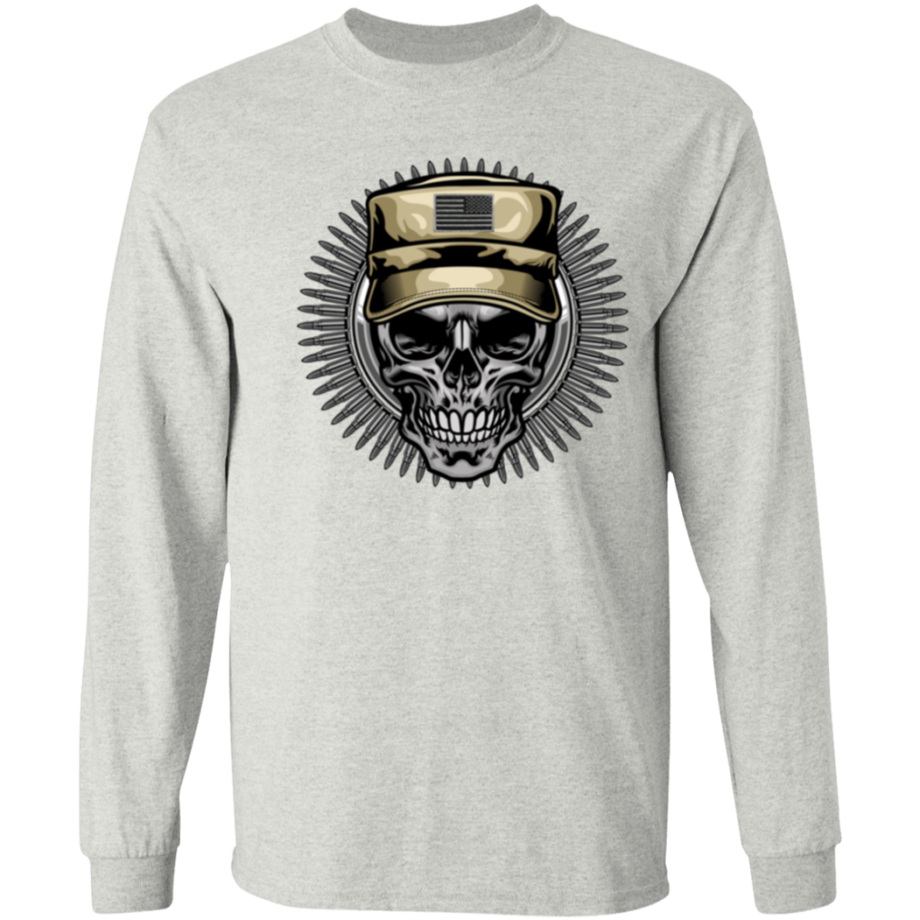 Sun Skull Men’s LS T-Shirt (G540) - Battle Buddy Designs